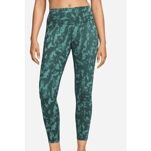 NWT‎ Nike One Women's XS High Rise 7/8 Printed Leggings Green/Teal
